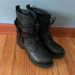 Torrid | Strappy Combat Boots (WIDE)